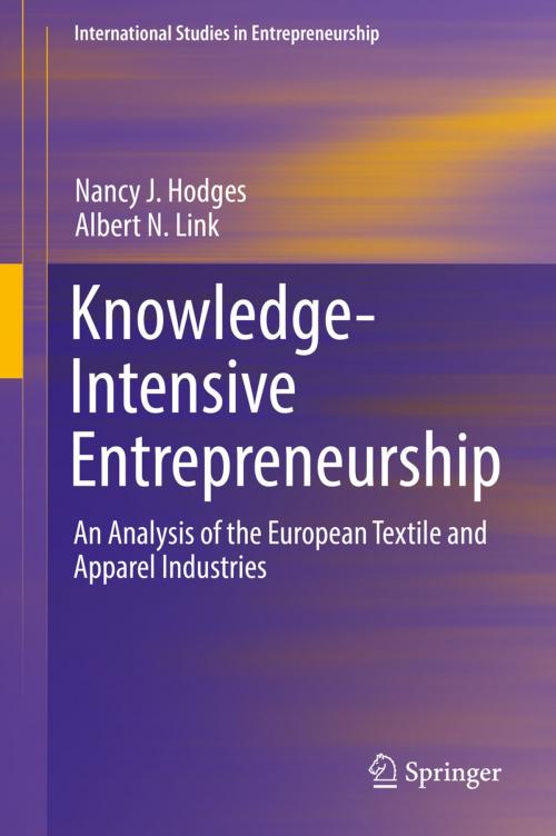 Cover of the book Knowledge-Intensive Entrepreneurship by Albert N. Link, Nancy J. Hodges, Springer International Publishing