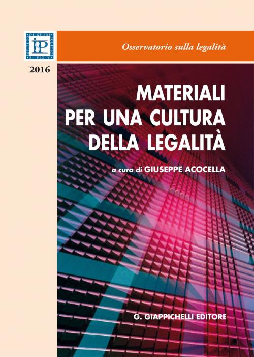 Cover of the book Materiali per una cultura della legalità by AA.VV., Giappichelli Editore