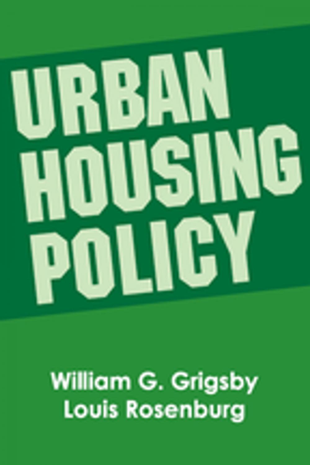 Big bigCover of Urban Housing Policy