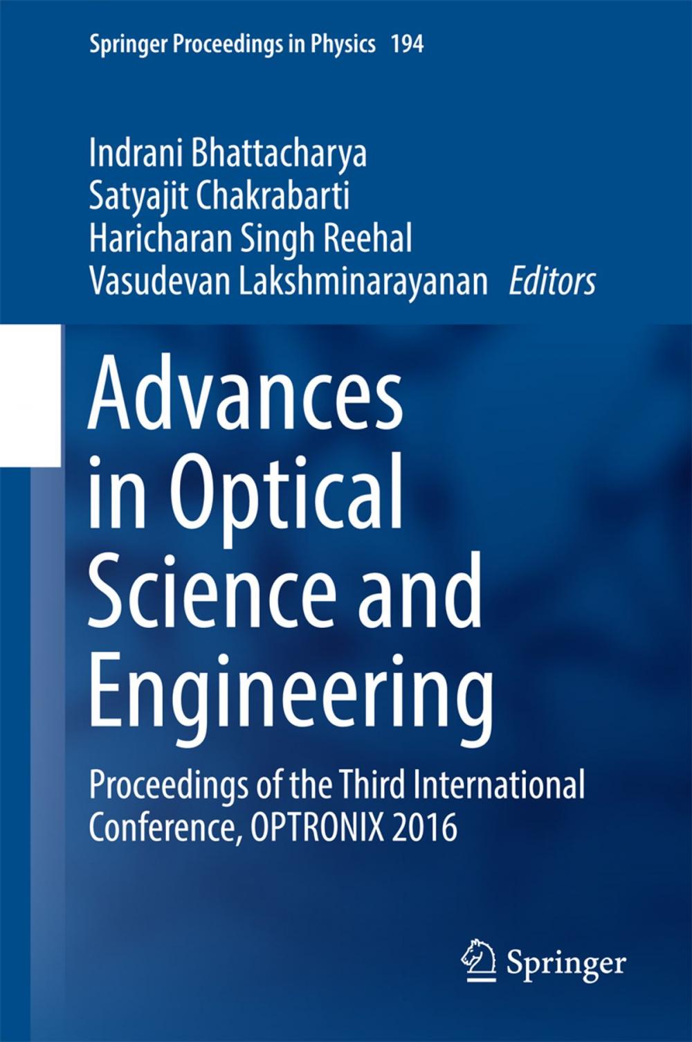 Big bigCover of Advances in Optical Science and Engineering