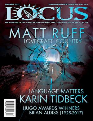 Book cover of Locus Magazine, Issue #680, September 2017