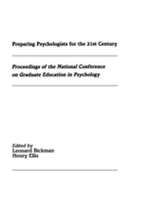 Cover of the book Preparing Psychologists for the 21st Century by Gary Tomlinson