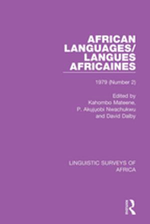 Cover of the book African Languages/Langues Africaines by Saeeda Shah