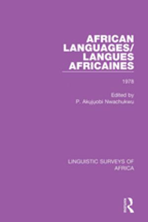 Cover of the book African Languages/Langues Africaines by Elaine Gunnison, Jacqueline B. Helfgott