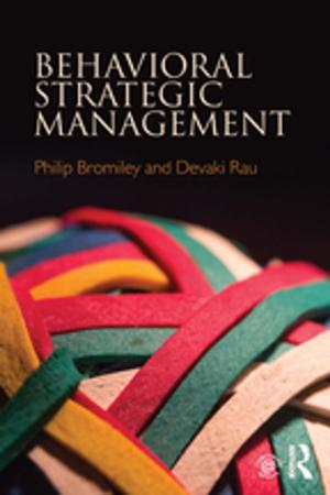 Cover of the book Behavioral Strategic Management by 