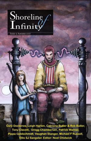 Cover of the book Shoreline of Infinity 9 by Ken MacLeod, Charles Stross, Nalo Hopkinson, Ada Palmer, Gary Gibson, Adam Roberts, Iain M Banks, Jo Walton