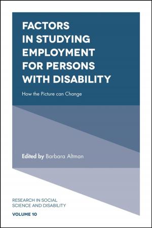 Cover of the book Factors in Studying Employment for Persons with Disability by 