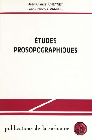 Cover of the book Études prosopographiques by Jean-Patrice Boudet