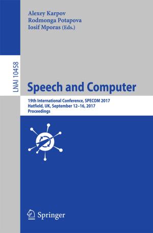 Cover of the book Speech and Computer by Mario Trigiante, Riccardo D'Auria