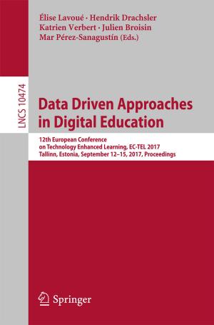 Cover of the book Data Driven Approaches in Digital Education by Malin Lidström Brock
