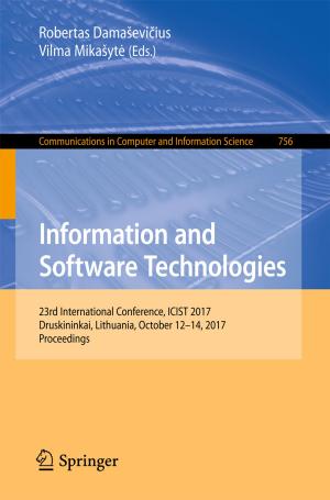 Cover of the book Information and Software Technologies by Xiaobin Jin, Yinkang Zhou, Xuhong Yang, Yinong Cheng