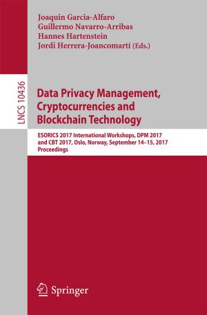Cover of the book Data Privacy Management, Cryptocurrencies and Blockchain Technology by Martina Heer, Jens Titze, Natalie Baecker, Scott M. Smith