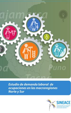 Cover of Estudio de demanda laboral de ocupaciones en las macroregiones Norte y Sur