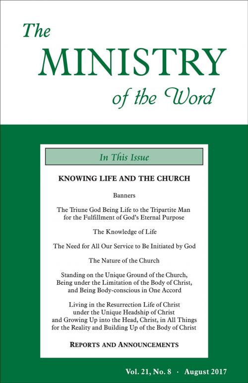 Cover of the book The Ministry of the Word, Vol. 21, No. 8 by Various Authors, Living Stream Ministry