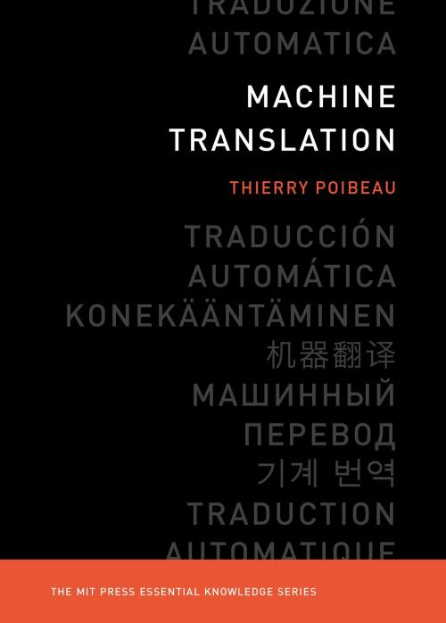 Cover of the book Machine Translation by Thierry Poibeau, The MIT Press