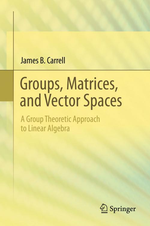 Cover of the book Groups, Matrices, and Vector Spaces by James B. Carrell, Springer New York