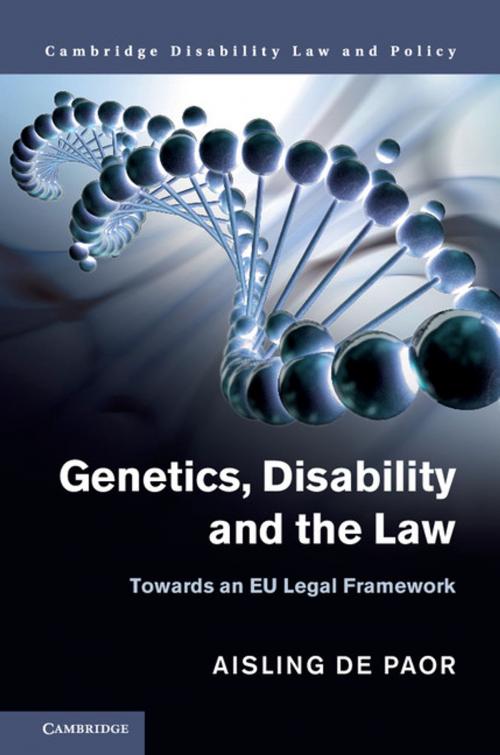 Cover of the book Genetics, Disability and the Law by Aisling de Paor, Cambridge University Press