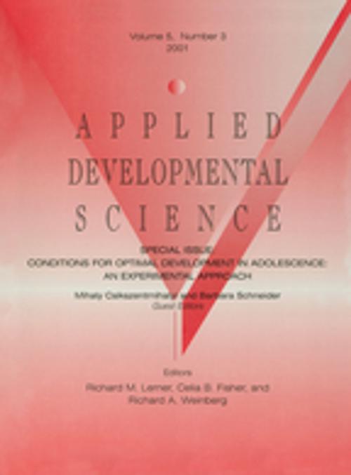 Cover of the book Conditions for Optimal Development in Adolescence by , Taylor and Francis