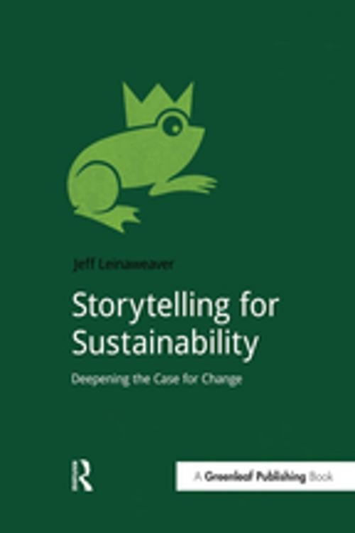 Cover of the book Storytelling for Sustainability by Jeff Leinaweaver, Taylor and Francis