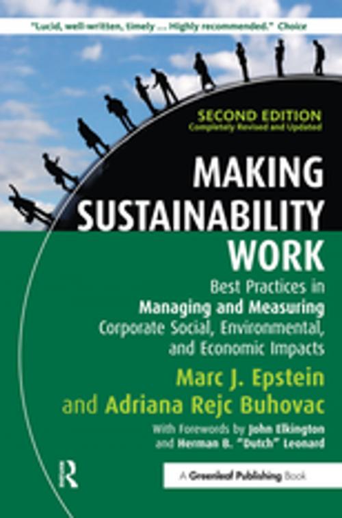 Cover of the book Making Sustainability Work by Marc J. Epstein, Adriana Rejc Buhovac, Taylor and Francis