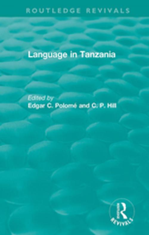 Cover of the book Routledge Revivals: Language in Tanzania (1980) by , Taylor and Francis