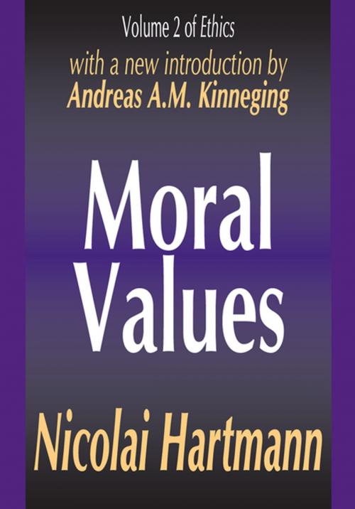 Cover of the book Moral Values by Nicolai Hartmann, Taylor and Francis