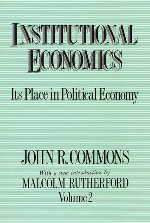 Cover of the book Institutional Economics by Malcolm Rutherford, Taylor and Francis