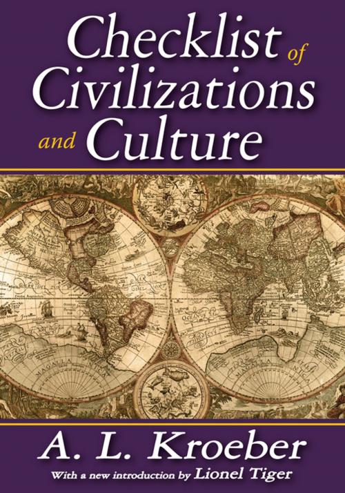 Cover of the book Checklist of Civilizations and Culture by A. Kroeber, Taylor and Francis