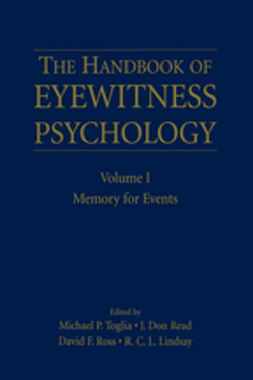 Cover of the book The Handbook of Eyewitness Psychology: Volume I by , Taylor and Francis