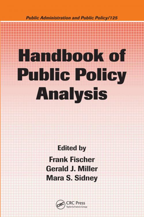 Cover of the book Handbook of Public Policy Analysis by , Taylor and Francis