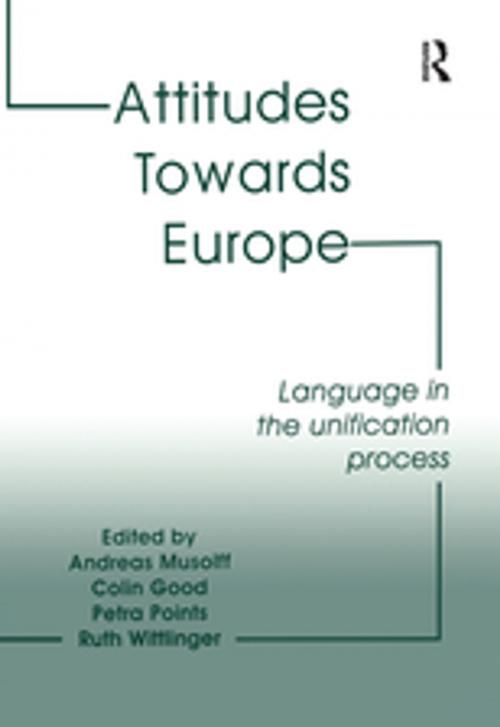 Cover of the book Attitudes Towards Europe by Colin Good, Taylor and Francis