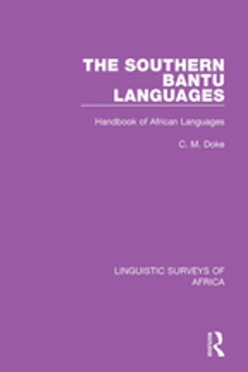 Cover of the book The Southern Bantu Languages by Clement M. Doke, Taylor and Francis