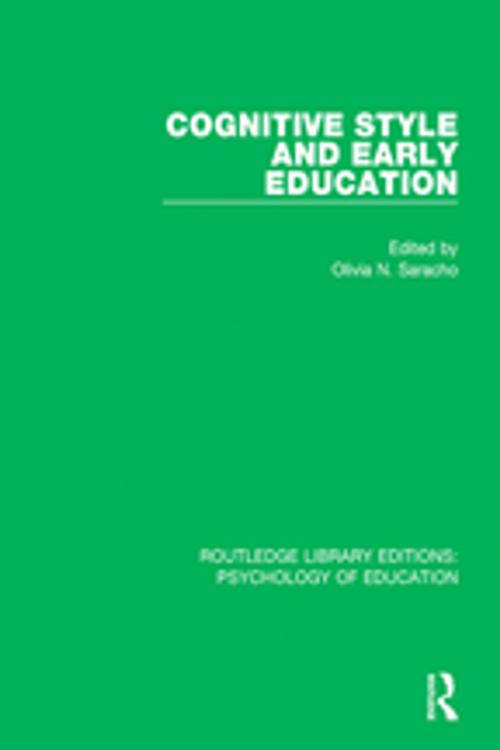 Cover of the book Cognitive Style in Early Education by , Taylor and Francis