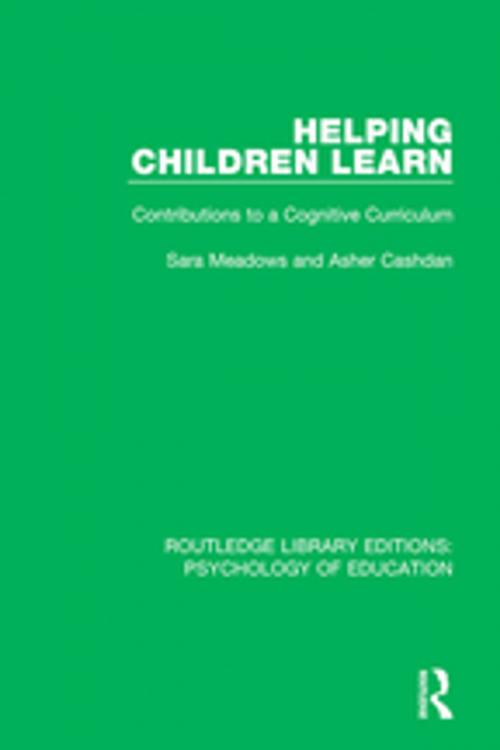 Cover of the book Helping Children Learn by Sara Meadows, Asher Cashdan, Taylor and Francis