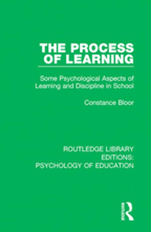 Cover of the book The Process of Learning by Constance Bloor, Taylor and Francis