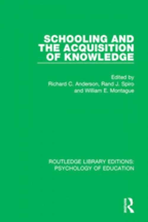 Cover of the book Schooling and the Acquisition of Knowledge by , Taylor and Francis