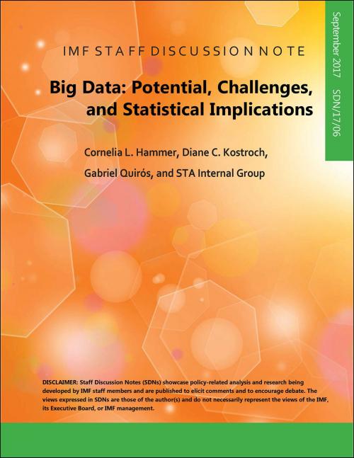 Cover of the book Big Data by Cornelia Hammer, Diane C Kostroch, Gabriel Quiros, INTERNATIONAL MONETARY FUND
