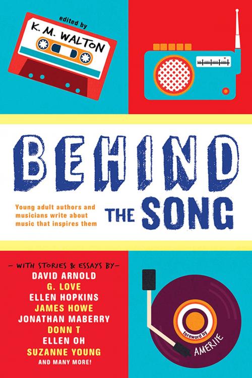 Cover of the book Behind the Song by K.M. Walton, David Arnold, Anthony Breznican, G. Love, Ellen Hopkins, James Howe, Beth Kephart, Elisa Ludwig, Jonathan Maberry, DONN T, E.C. Myers, Ellen Oh, Tiffany Schmidt, Suzanne Young, Sourcebooks