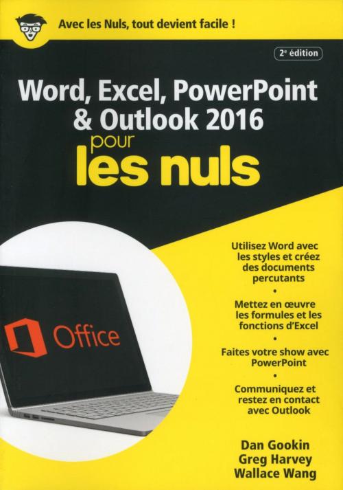 Cover of the book Word, Excel, PowerPoint et Outlook 2016 pour les Nuls mégapoche, 2e édition by Ken COOK, Laurie ULRICH FULLER, Doug LOWE, Greg HARVEY, Dan GOOKIN, edi8