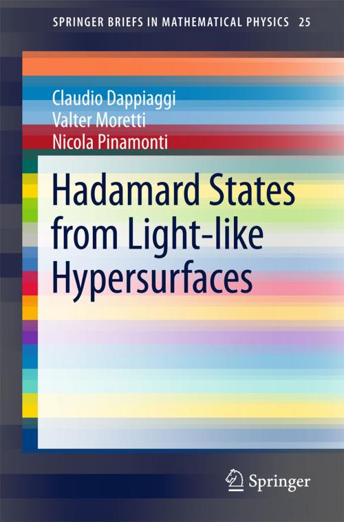 Cover of the book Hadamard States from Light-like Hypersurfaces by Claudio Dappiaggi, Nicola Pinamonti, Valter Moretti, Springer International Publishing