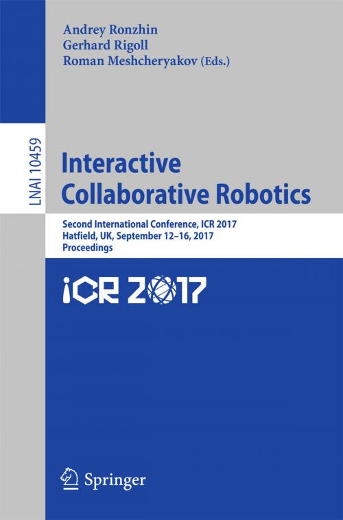 Cover of the book Interactive Collaborative Robotics by , Springer International Publishing