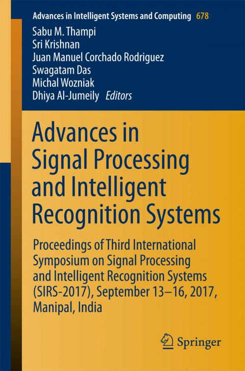 Cover of the book Advances in Signal Processing and Intelligent Recognition Systems by , Springer International Publishing