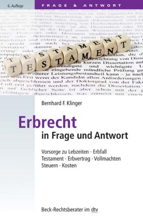 Cover of the book Erbrecht in Frage und Antwort by Bernhard F. Klinger, C.H.Beck