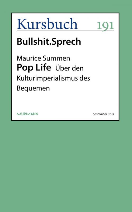 Cover of the book Pop Life by Maurice Summen, Kursbuch