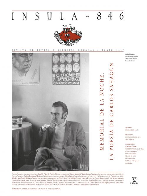 Cover of the book Memorial de la noche. La poesía de Carlos Sahagún (Ínsula n° 846, junio 2017) by AA. VV., Grupo Planeta
