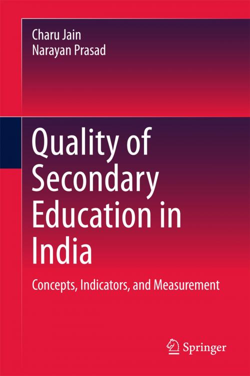 Cover of the book Quality of Secondary Education in India by Charu Jain, Narayan Prasad, Springer Singapore