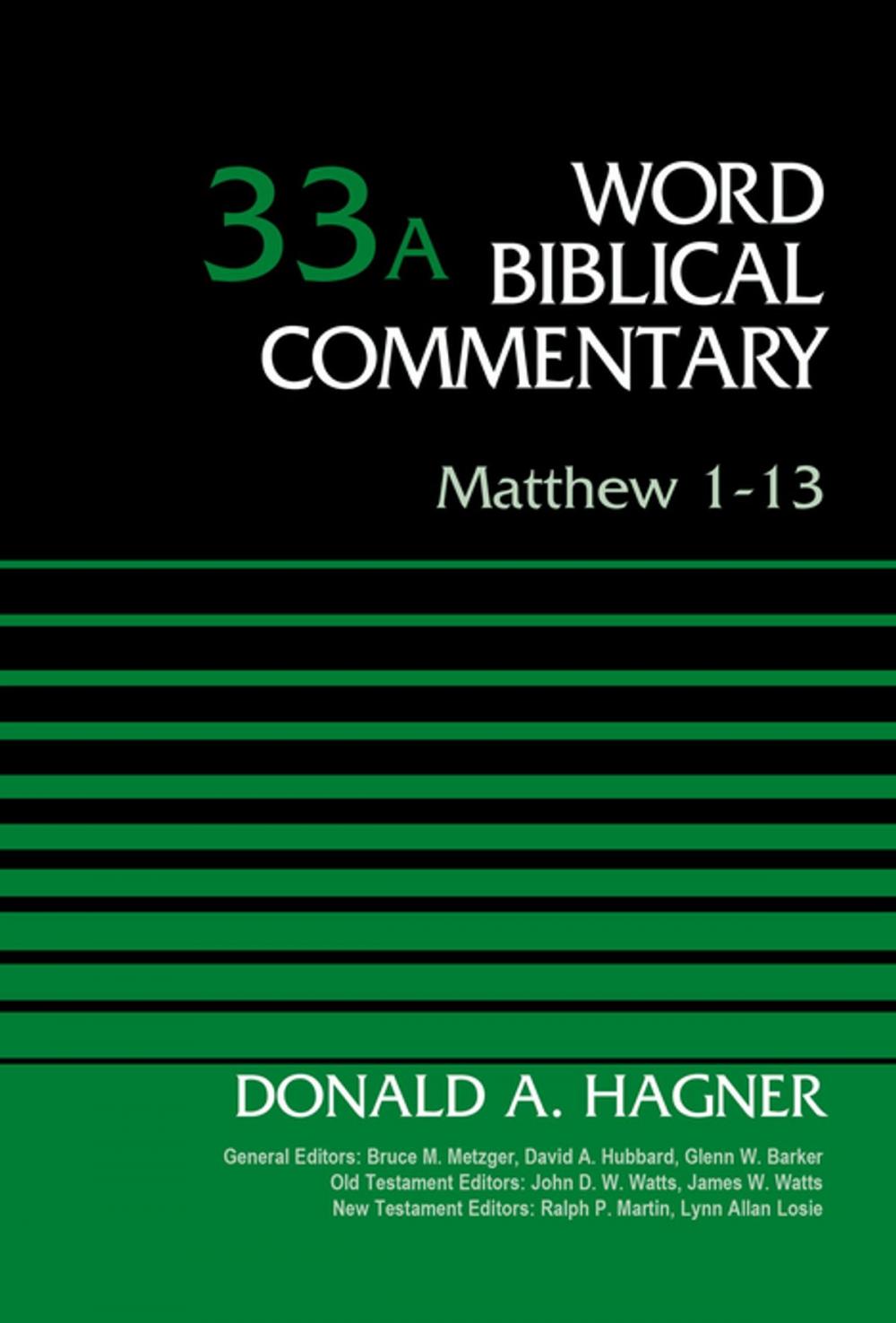 Big bigCover of Matthew 1-13, Volume 33A