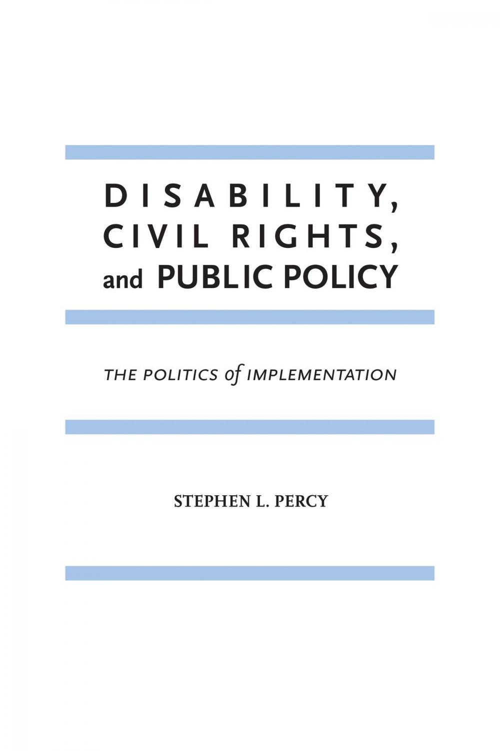 Big bigCover of Disability, Civil Rights, and Public Policy