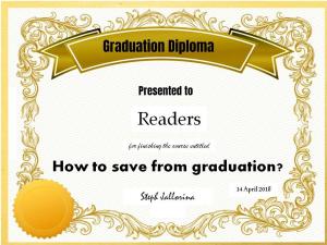 Cover of How to save from graduation?