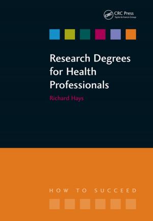 Cover of the book Research Degrees for Health Professionals by 